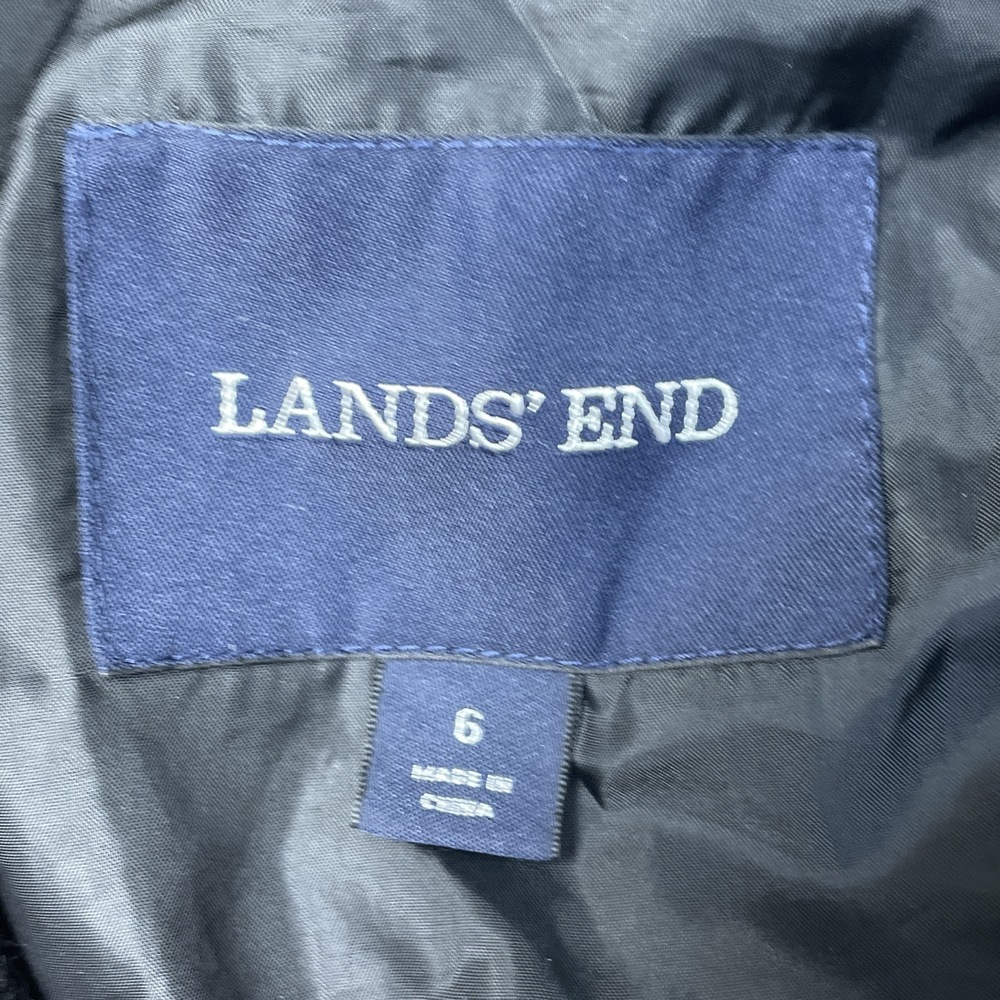 Lands' End Women's Size 6 Coat Black Wool Blend H0704 - Picture 4 of 6